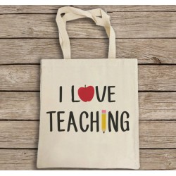I Love Teaching Tote Bag